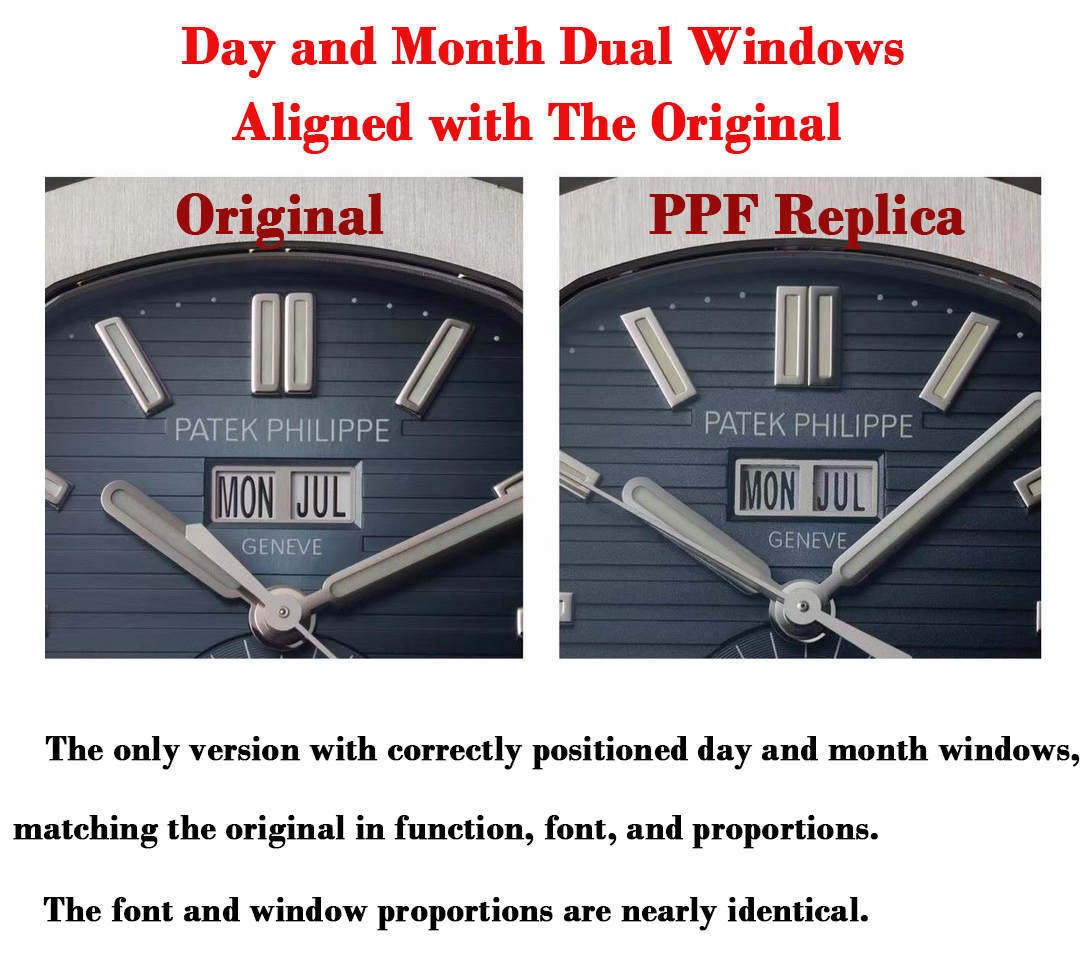 Correct day–month alignment with matching font and proportions.