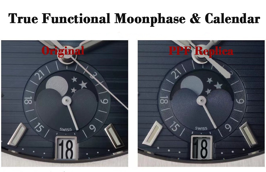Fully functional moonphase and calendar, precisely synced.