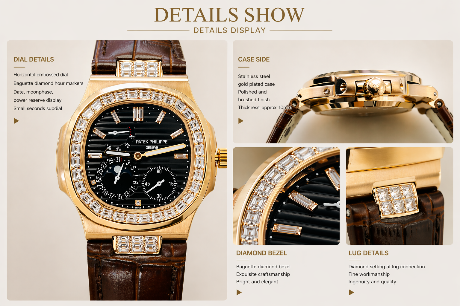 Patek Philippe Nautilus 5724R-001 Replica Detail