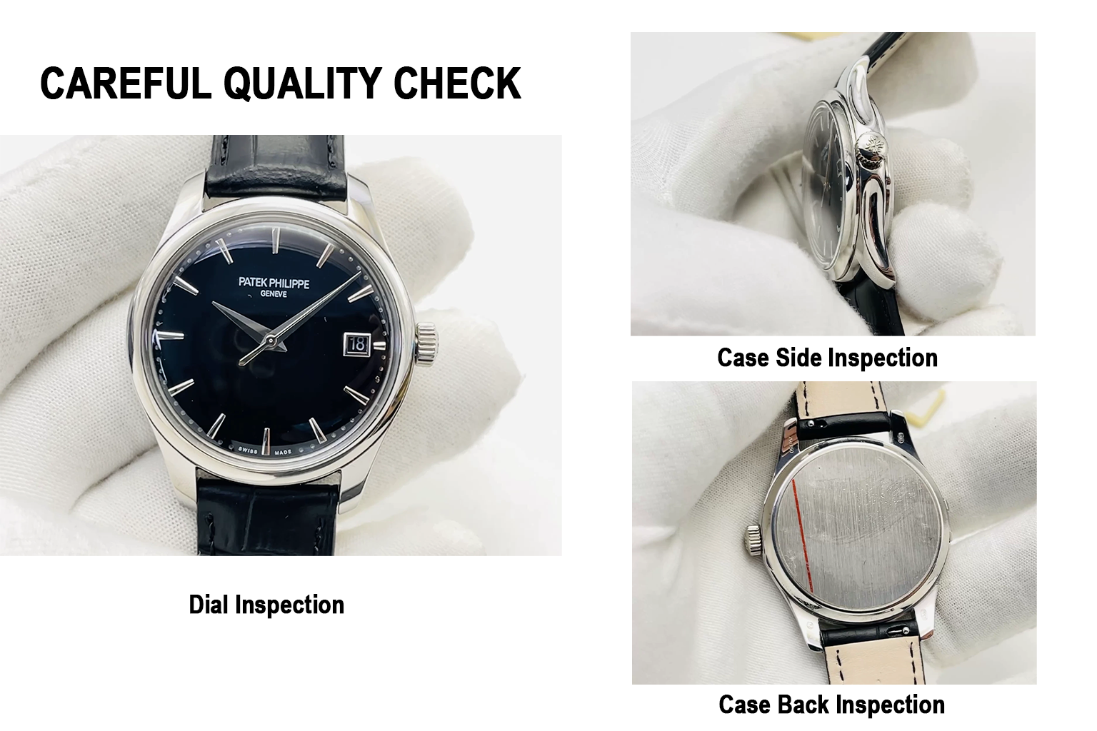 Luxury Super Clone Patek Philippe Calatrava 5227G-010 Replica Black Dial Dress 39mm Watch QC Check