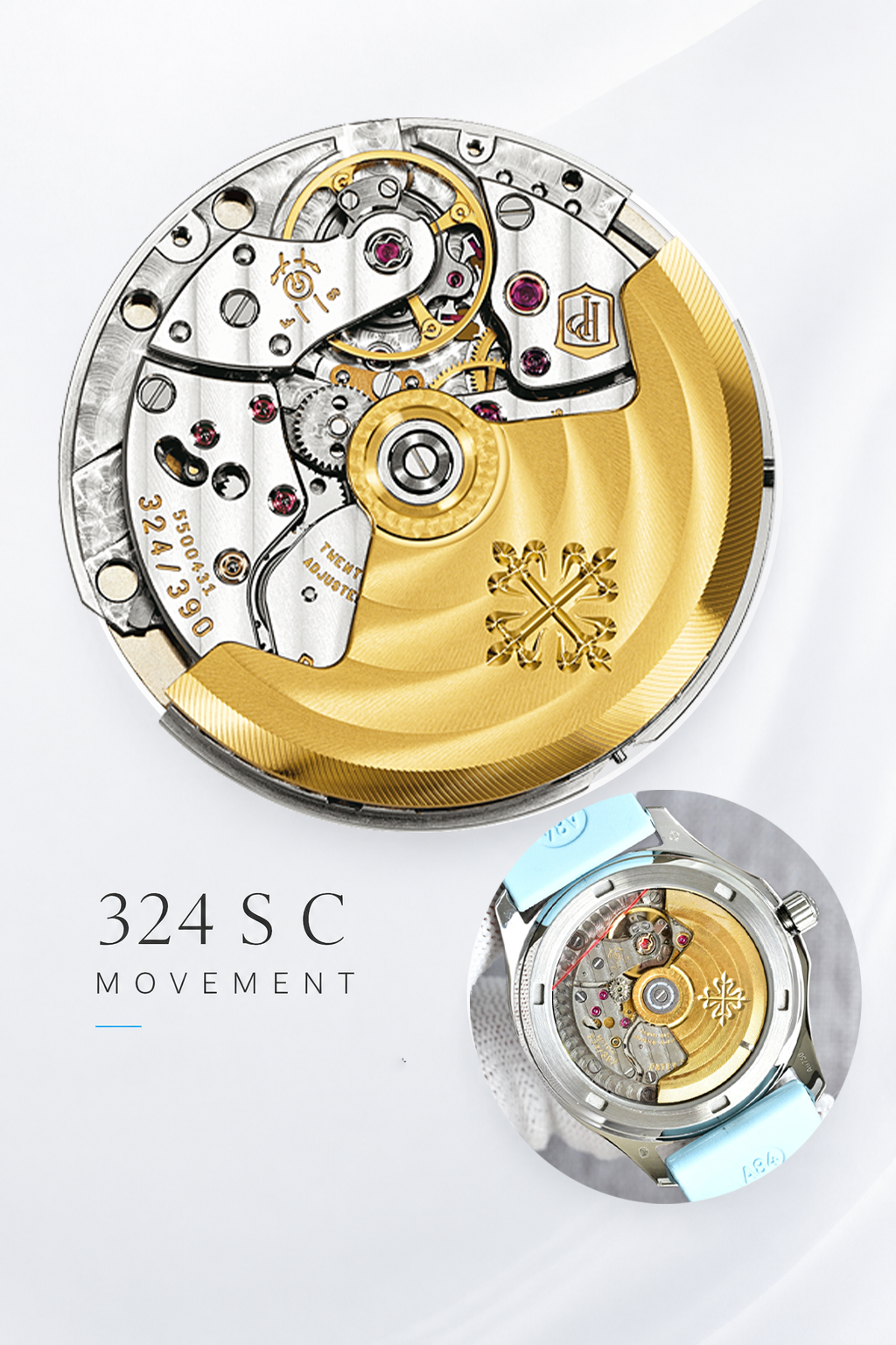 JBL Factory Replica Patek Philippe Aquanaut Luce 5072G-001 Blue Checkered Dial Diamond Bezel Ladies Watch movement