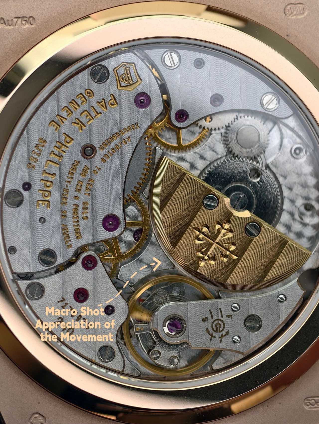 UMI Patek Philippe Nautilus 5712/1R-001 Replica Chocolate Brown Gradient Dial Rose Gold Plated Copper-Free Tungsten Alloy Case Moonphase Watch Movement Colse-up
