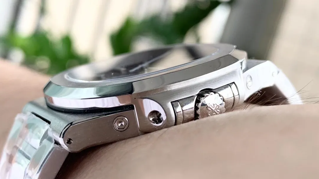 Super Clone Patek Philippe Nautilus 5726/1A-014 Replica Blue Gradient Dial Moonphase Watch Side View 2