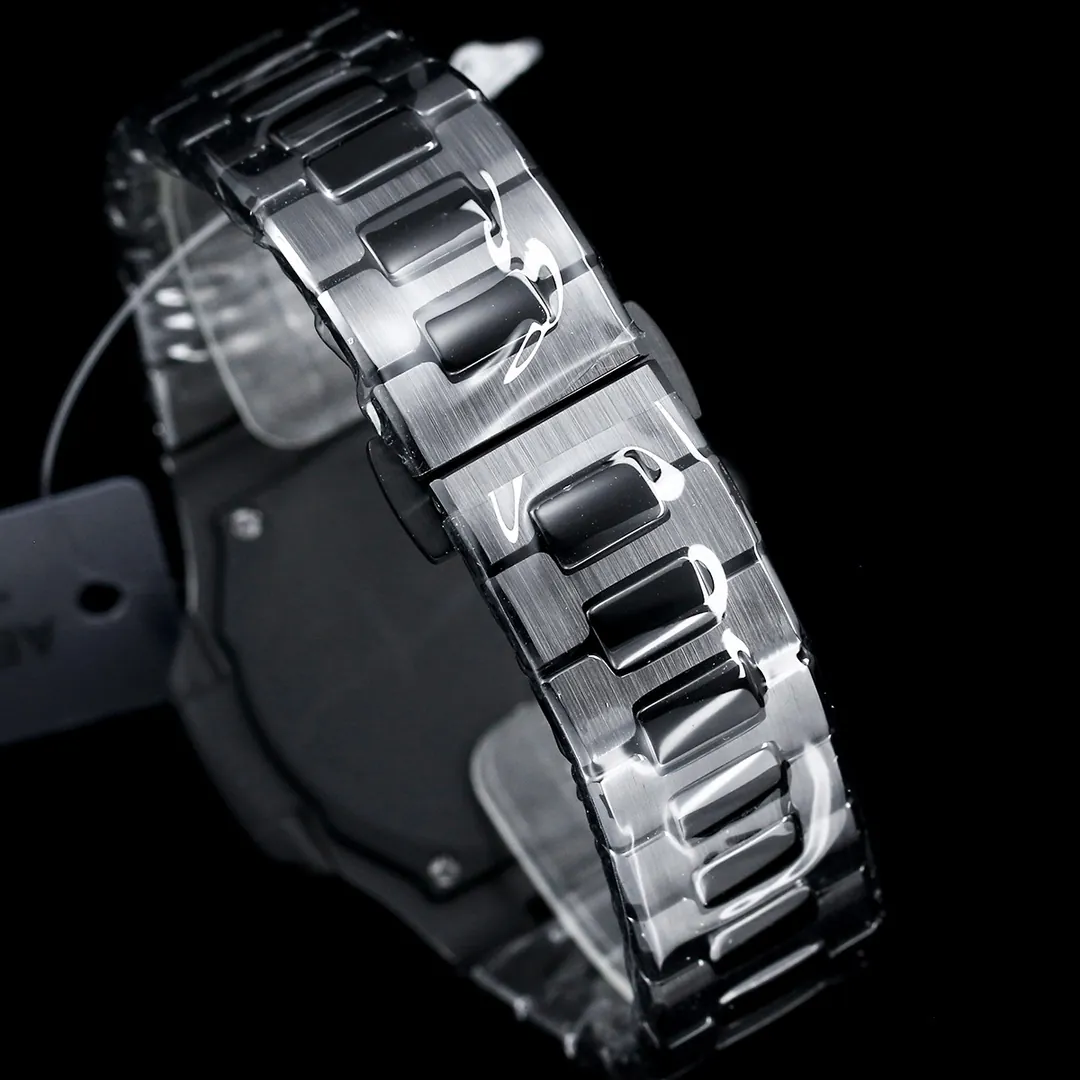 Super Clone Patek Philippe Nautilus 5711 Replica Tiffany Blue Dial Black Ceramic Case Luxury Watch Strap