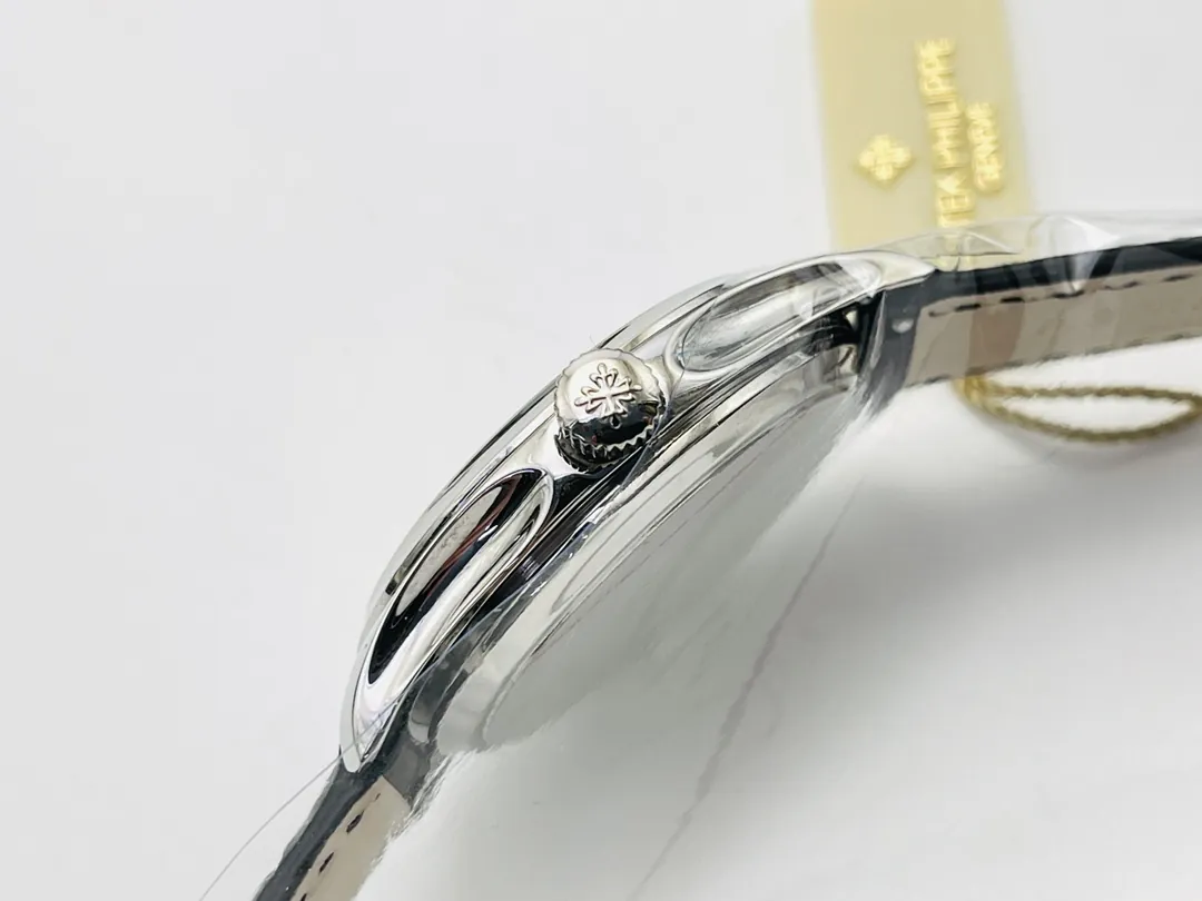 Luxury Super Clone Patek Philippe Calatrava 5227G-010 Replica Black Dial Dress 39mm Watch Side View 2