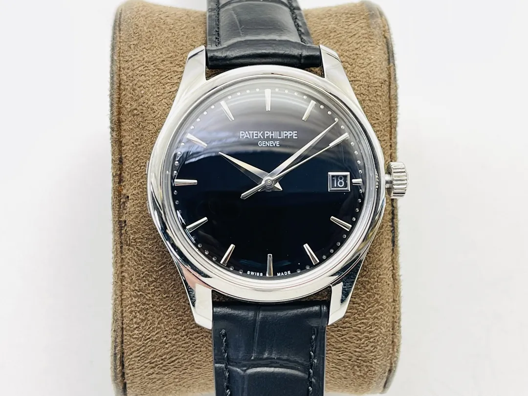 Luxury Super Clone Patek Philippe Calatrava 5227G-010 Replica Black Dial Dress 39mm Watch Front View