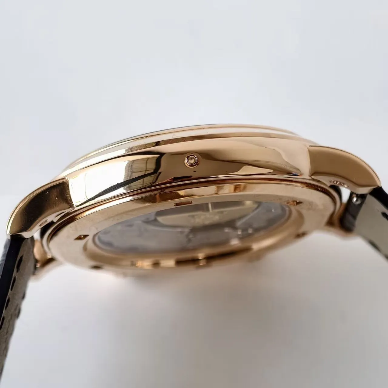 Super Clone Patek Philippe Grand Complication 6102R-001 Replica Rose Gold Plated Case Black Star Dial Luxury Watch slim case side view