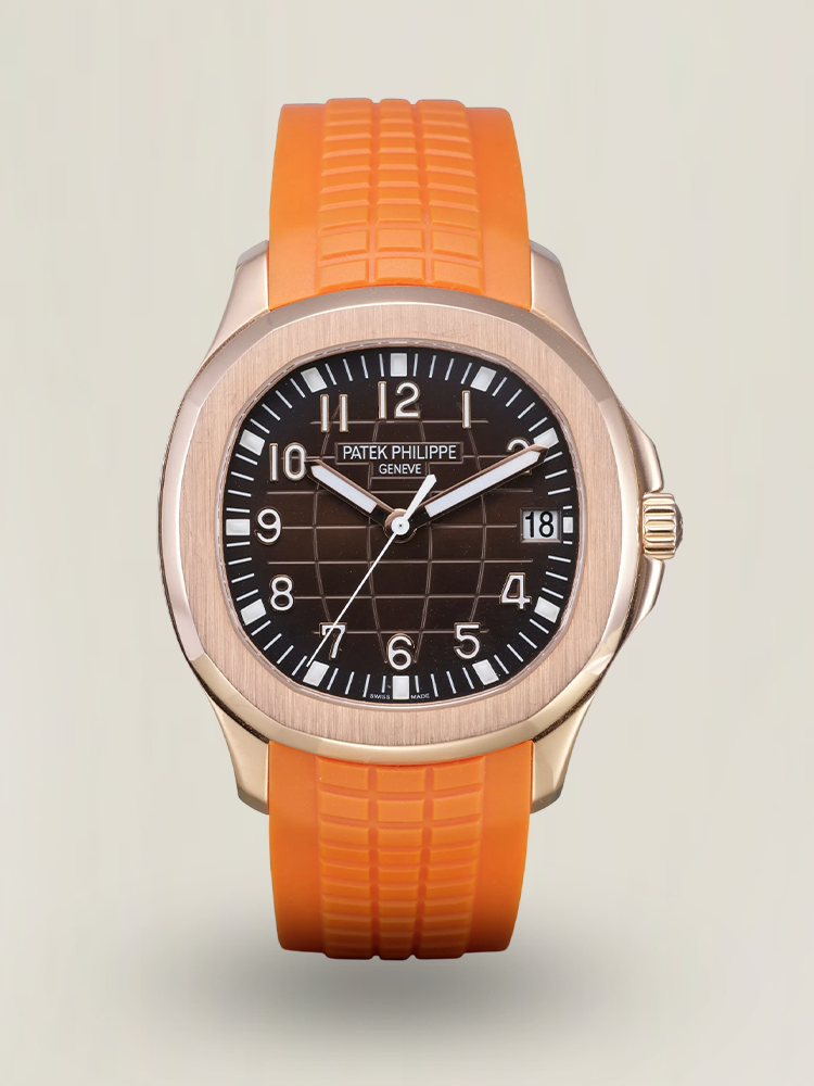 3K Factory Patek Philippe Aquanaut 5167R-001 Replica 40mm Brown Gradient Dial Orange Rubber Strap Super Clone Watch Main Image