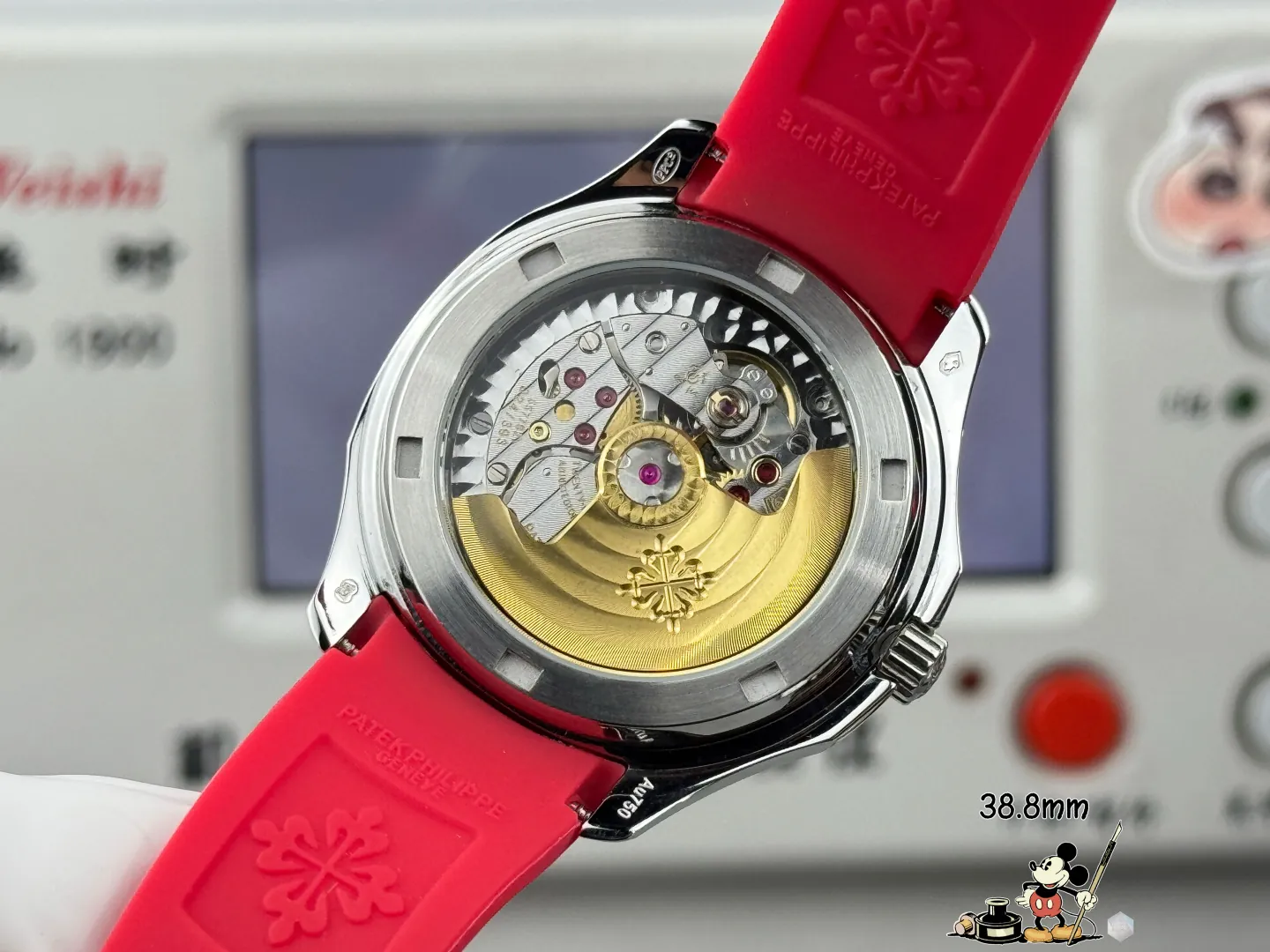 GR Factory Super Clone Patek Philippe Aquanaut 5167A-012 Replica Singapore Limited Edition Watch with Black Red Accent Dial Case Back