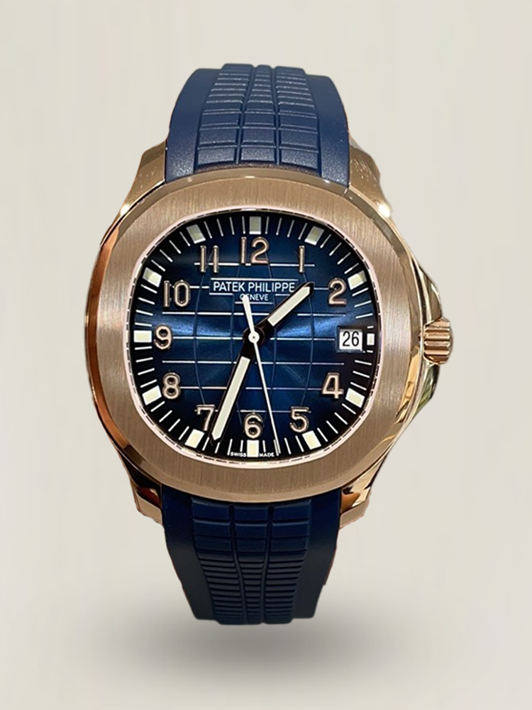 Swiss Patek Philippe Aquanaut 5168G Replica Blue Embossed Grid Dial Blue Rubber Strap 42.2mm Men’s Watch First Look