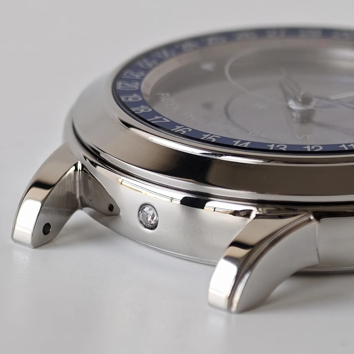 PPF Patek Philippe Celestial Grand Complications 6102P-001 Replica Blue Celestial Dial Black Leather Strap Super Clone Watch Side Detail