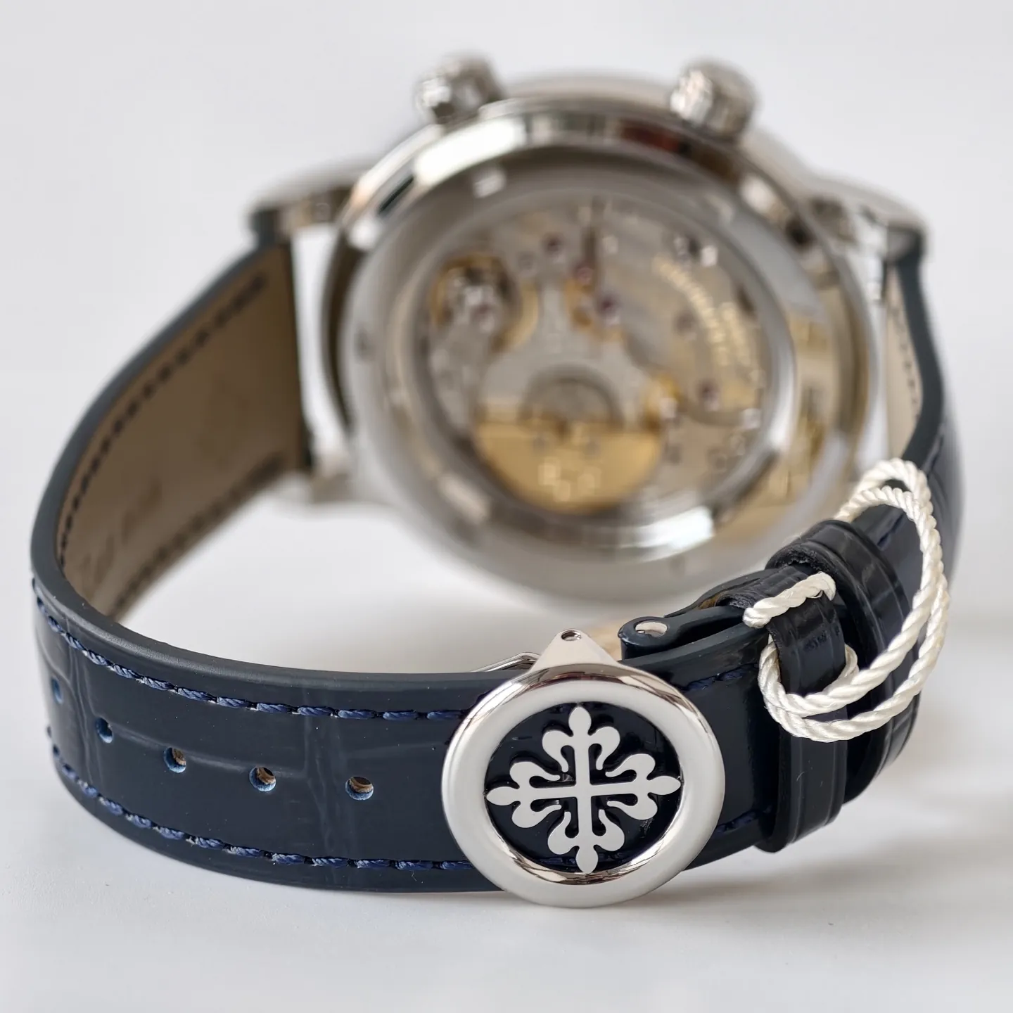 PPF Patek Philippe Celestial Grand Complications 6102P-001 Replica Blue Celestial Dial Black Leather Strap Super Clone Watch Case Back