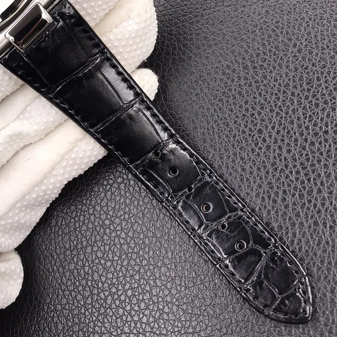 Super Clone Patek Philippe Nautilus 5711G-001 Replica Slate Grey Dial Black Leather Strap 40mm Men’s Luxury Watch Strap 1