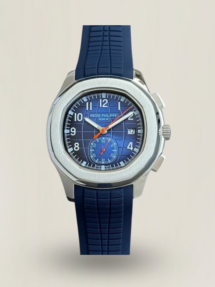 Patek Philippe Aquanaut 5968 Replica Blue Dial Chronograph Watch Main Image