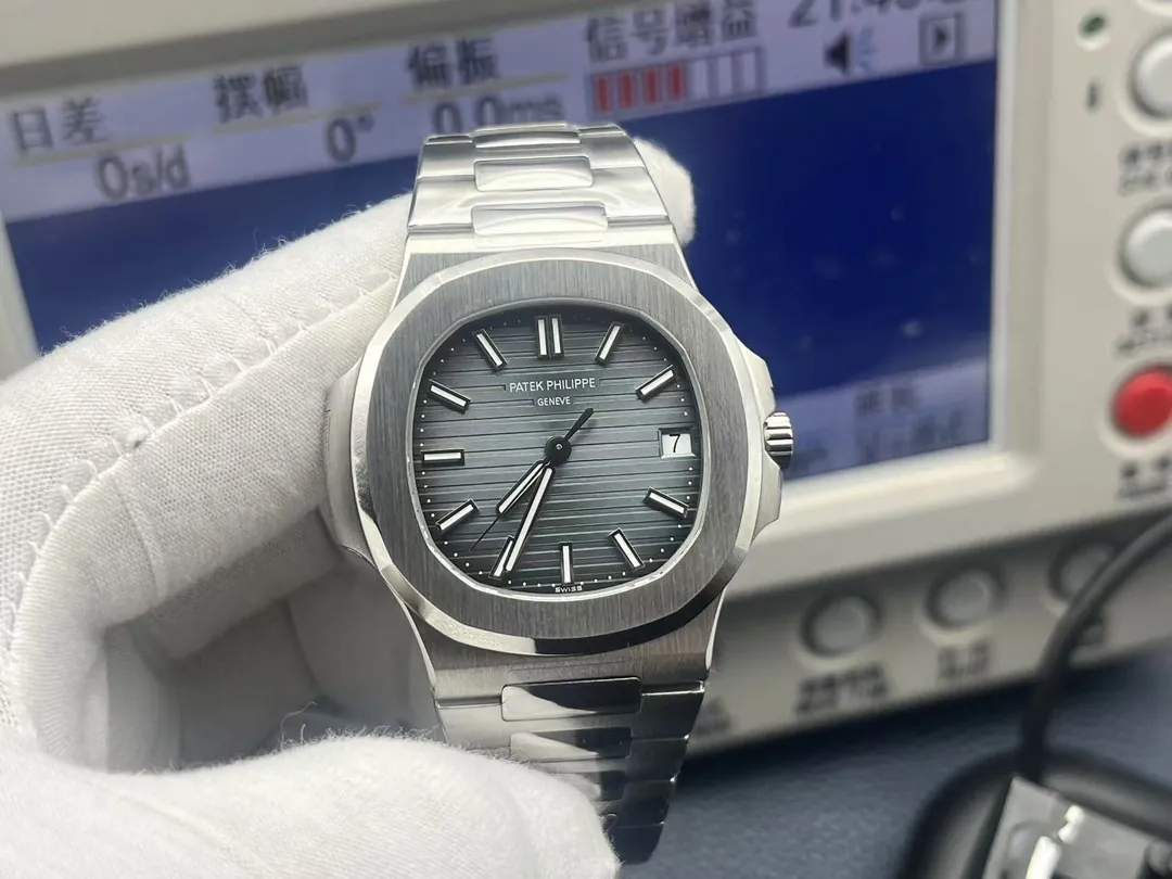 Super Clone Luxury Patek Philippe Nautilus 5711/1A-010 Replica Blue-Black Dial Watch Front View