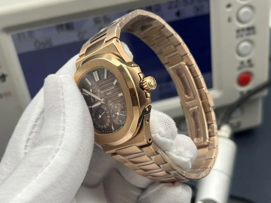 Super Clone Luxury Patek Philippe Nautilus 5712/1R-001 Replica  Chocolate Brown Gradient Dial 40mm Watch Side view 2