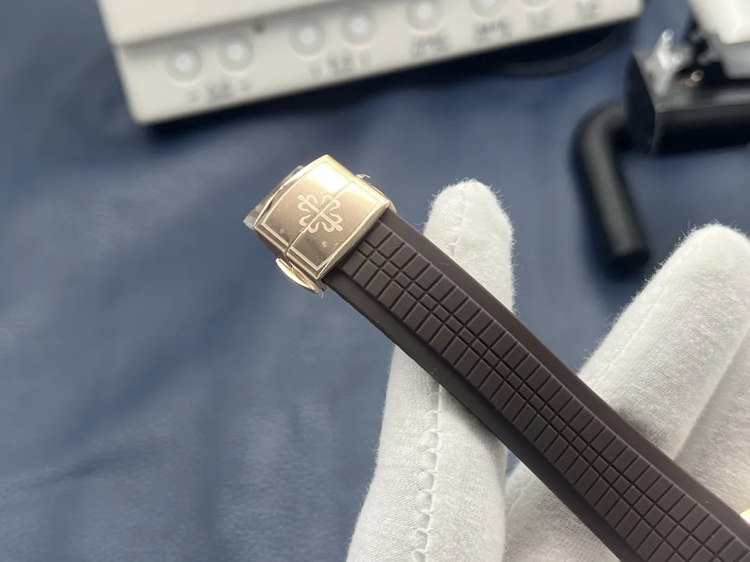 Super Clone Patek Philippe Aquanaut Luce 5268/200R-010 Replica Brown Dial Diamond-Set Bezel Luxury Watch Strap 2