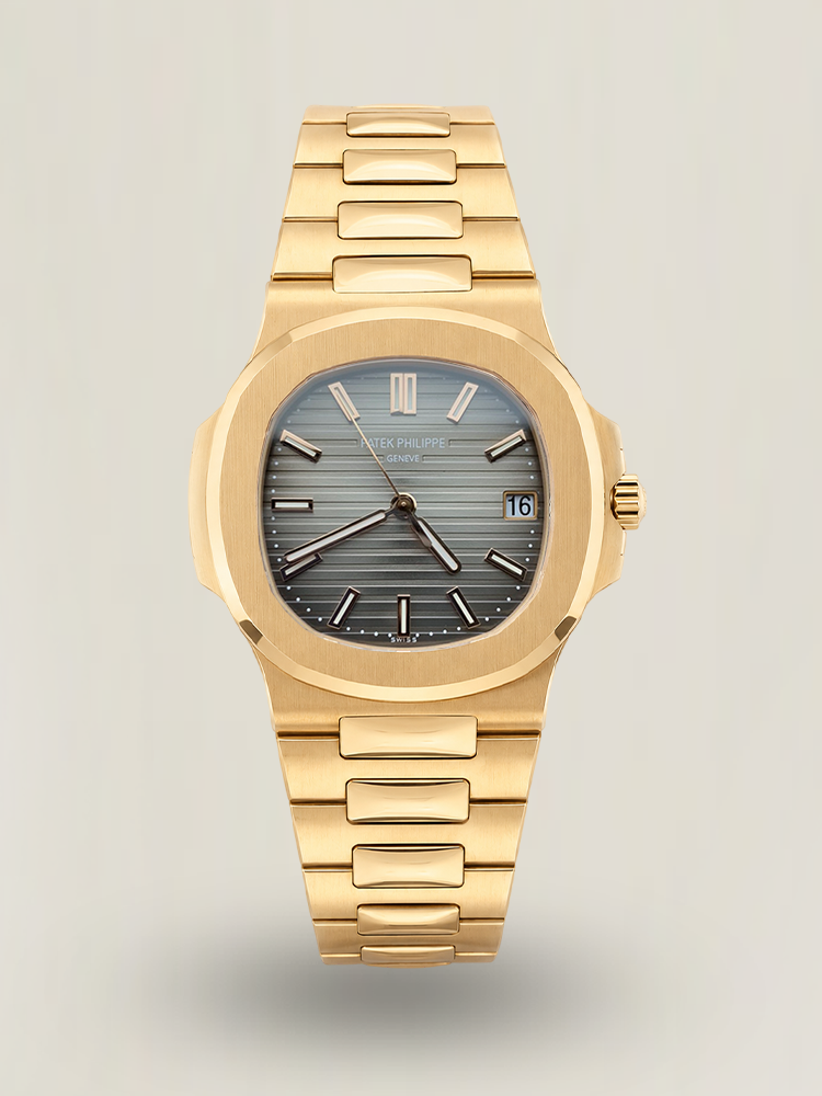 Patek Philippe Nautilus 5711/1R Replica Horizontal Texture Grey Dial Gold-Plated 904L Stainless Steel Case Luxury Men’s 40mm Watch Main Image