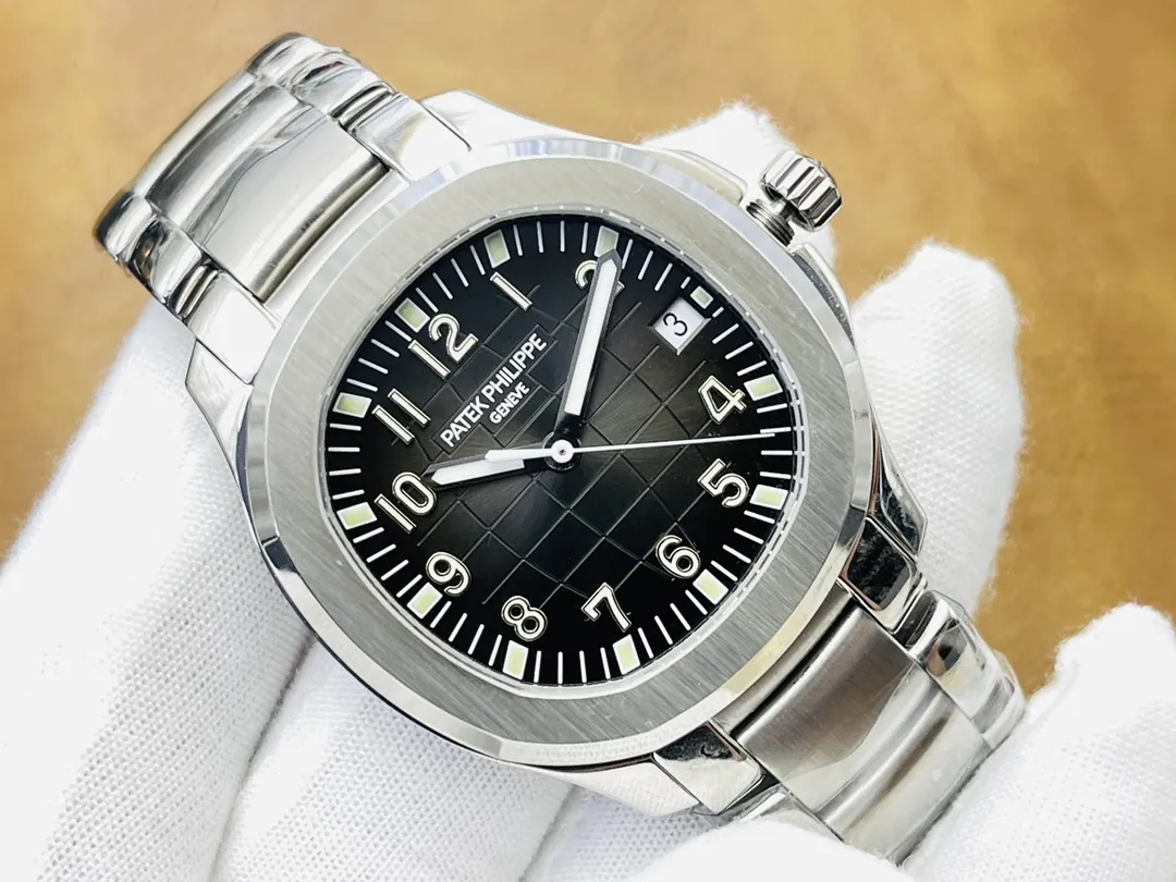 Luxury Patek Philippe Aquanaut 5167/1A Replica Black Gradient Embossed Dial Stainless Steel Case 40mm Men’s Watch Side View Of Dial 1