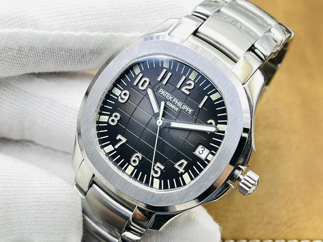 Luxury Patek Philippe Aquanaut 5167/1A Replica Black Gradient Embossed Dial Stainless Steel Case 40mm Men’s Watch Side View Of Dial 2