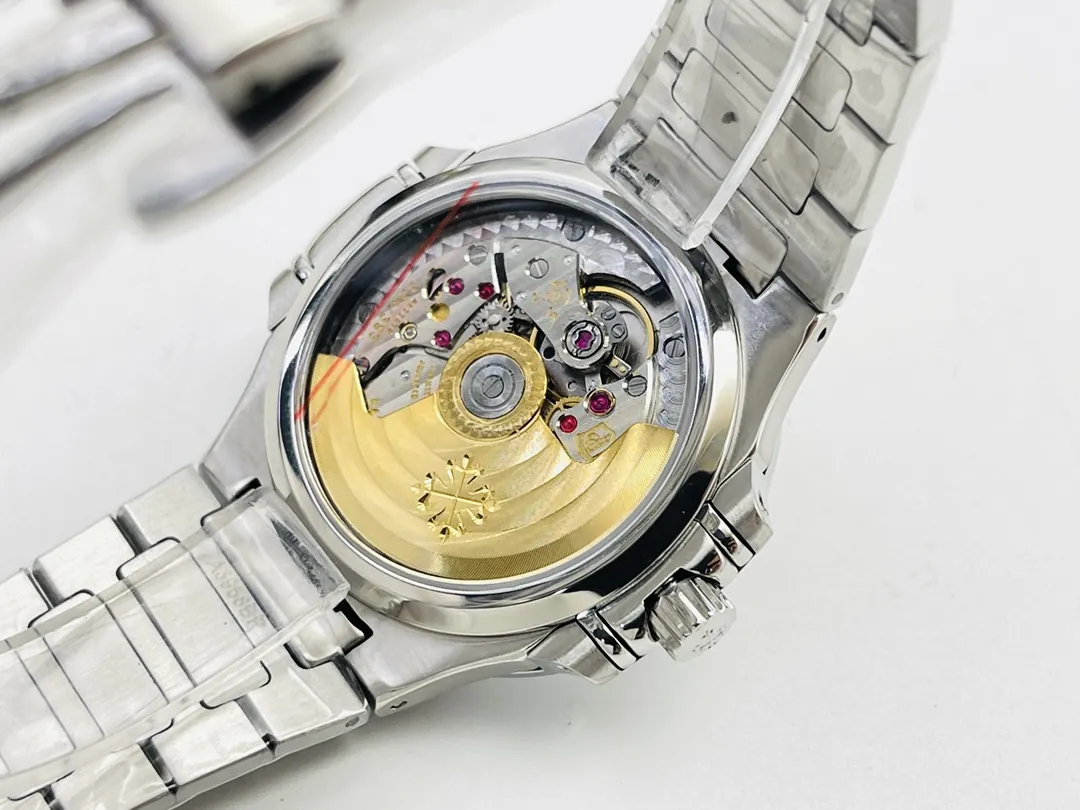 Super Clone Patek Philippe Nautilus 7118/1A-001 Replica Blue Wave Dial 35.2mm 904L Stainless Steel Case Ladies Luxury Watch Case Back
