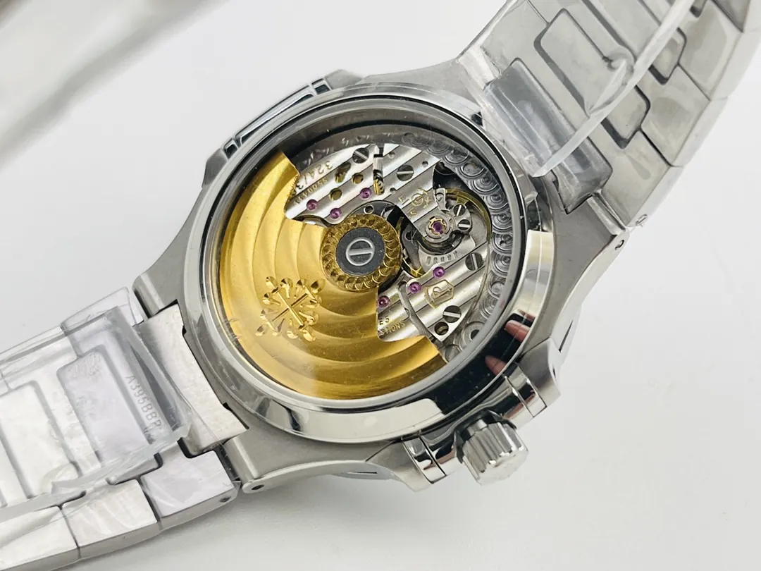 Super Clone Patek Philippe Nautilus 7118/1200A-011 Replica Grey Opaline Gradient Dial Diamond Bezel Ladies Luxury 35.2mm Watch Case Back
