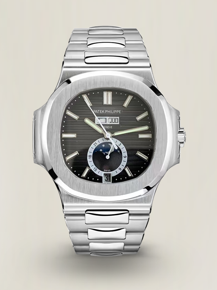 Patek Philippe Nautilus 5726/1A-001 Replica Black Gradient Dial Annual Calendar Moonphase Automatic 40.5mm Watch Main Image