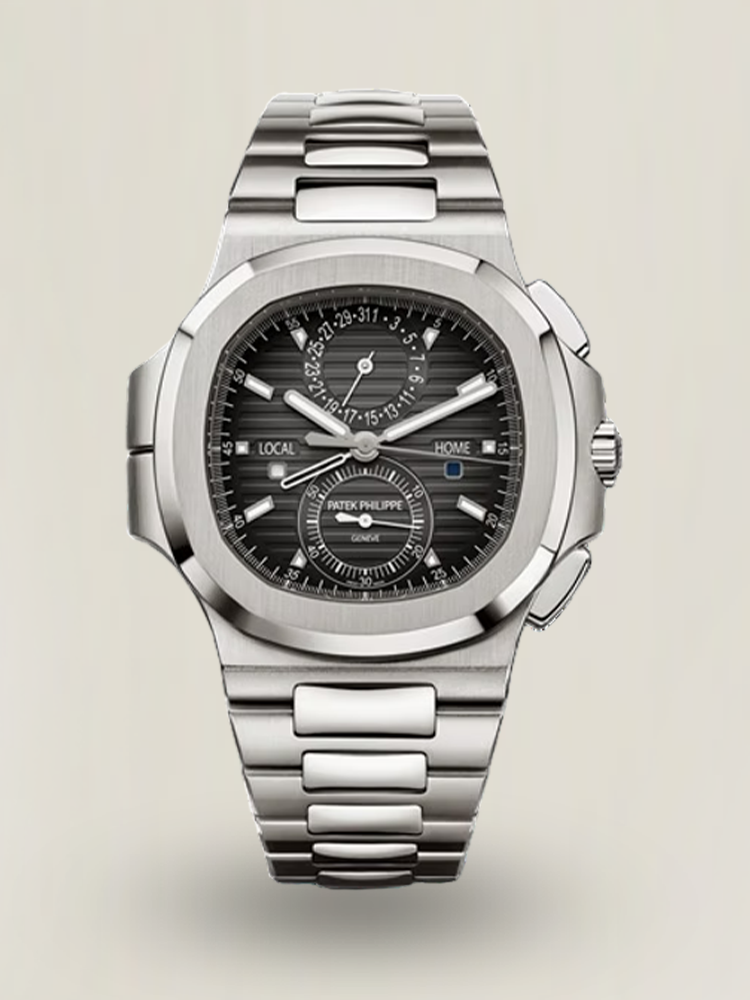 P1 Factory Super Clone Patek Philippe Nautilus 5990/1A Replica Gray Dial 40.5mm Stainless Steel Case Dual Time Watch Main Image